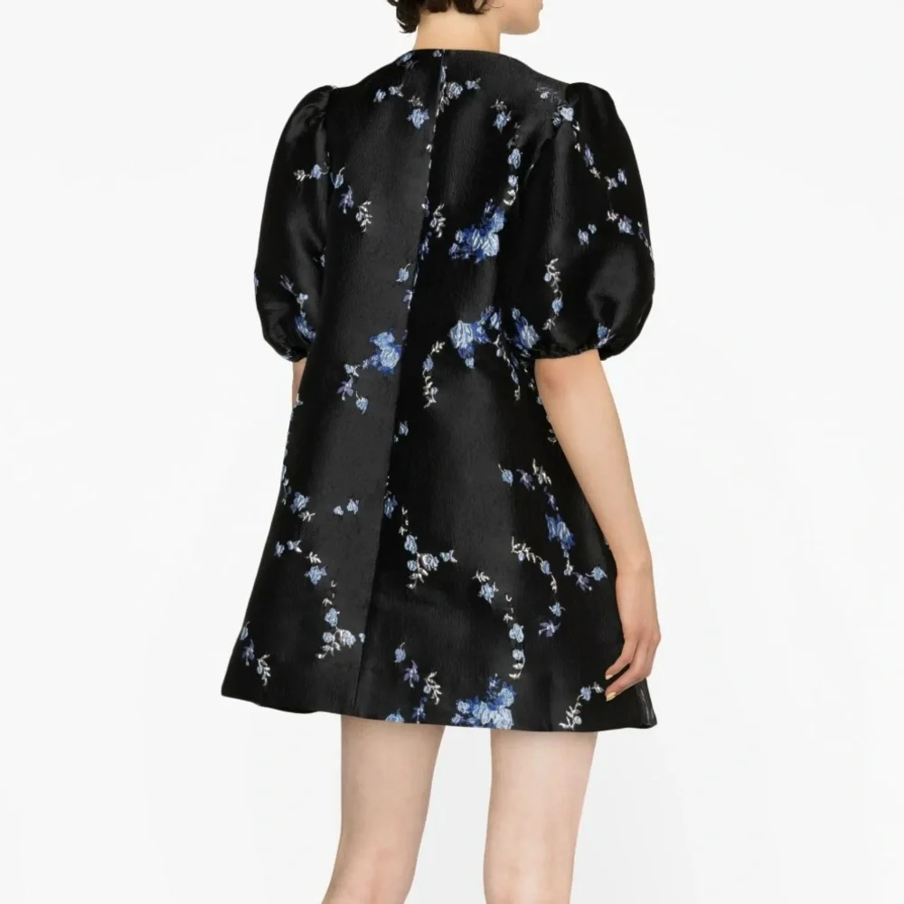 Floral Puff Sleeve Dress - Picture 3 of 4